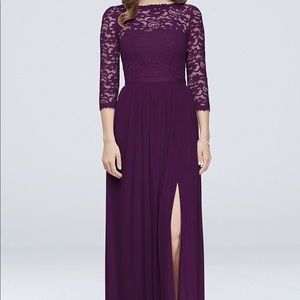 David’s Bridal Plum Bridesmaid Dress